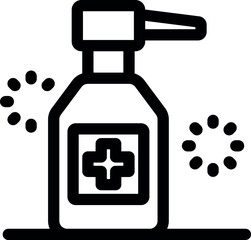 Antiseptic spray bottle is disinfecting and sanitizing, providing virus protection