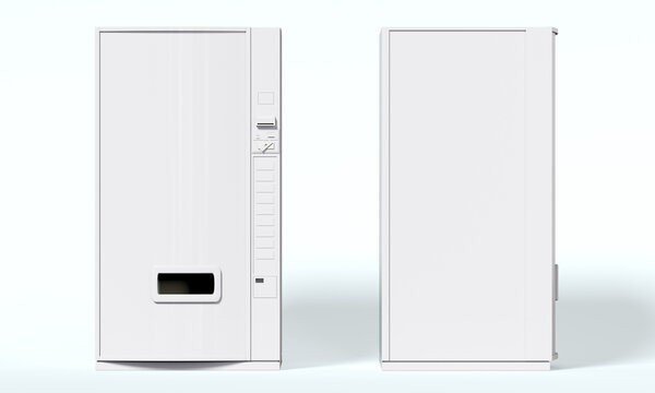 Vending machine front side isolated mockup 3D rendering