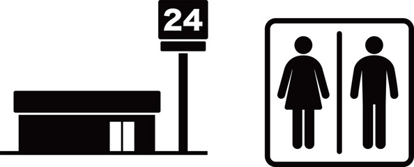 コンビニ　トイレ　アイコン