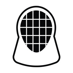 Fencing Mask Vector icon which can easily modify or edit