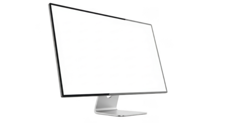 Modern computer monitor isolated on transparent background transparent background