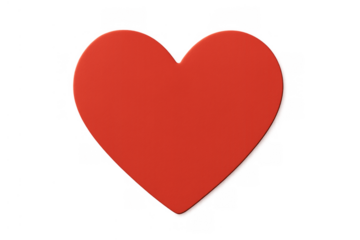 Red heart symbol conveying love, passion, and romance, ready for use in designs and marketing on a transparent background