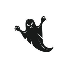 Spoky silhouette, black hallowen spoky silhouette