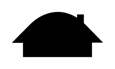 Simple home icon perfect for real estate, construction, or housing design projects