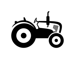 Bold tractor icon for farming, agriculture, and rural lifestyle promotion needs
