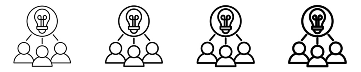 Idea Collaboration  Icon Set Different Style Collection