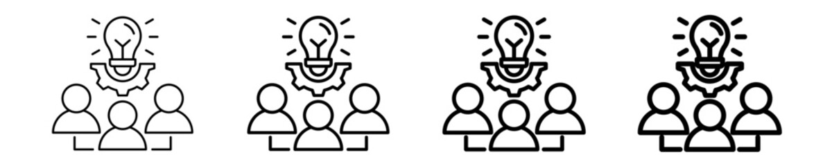 Innovation Workshop  Icon Set Different Style Collection