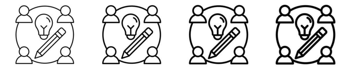 Co-Creation Hub  Icon Set Different Style Collection