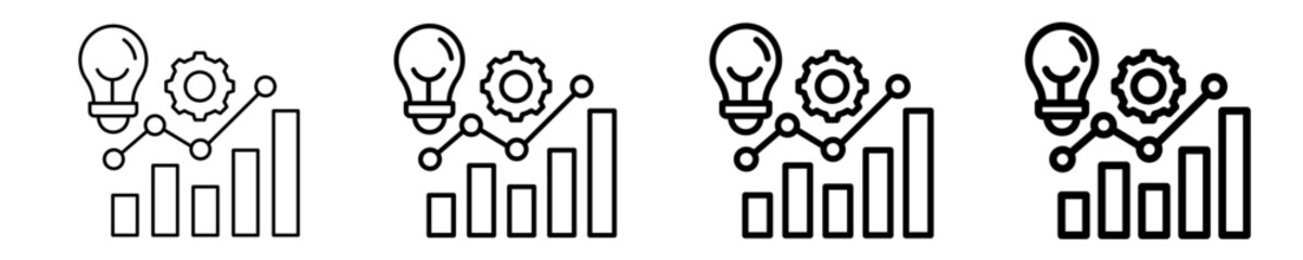 Innovation Metrics  Icon Set Different Style Collection