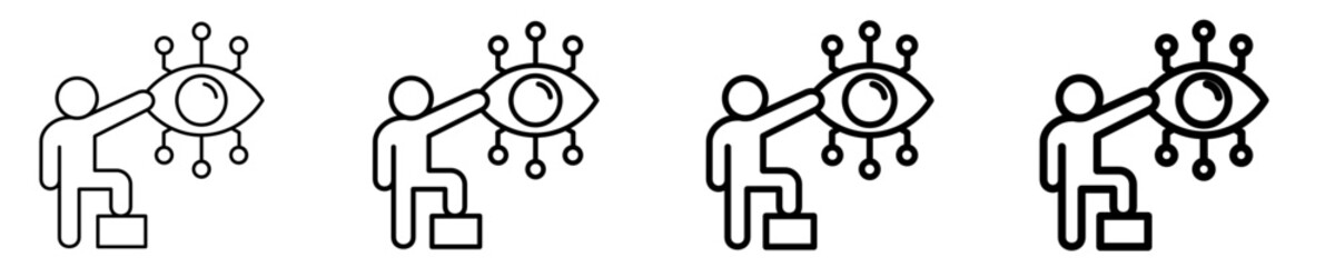 Visionary Leader  Icon Set Different Style Collection