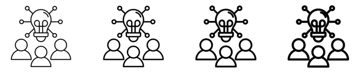 Innovation Hub  Icon Set Different Style Collection