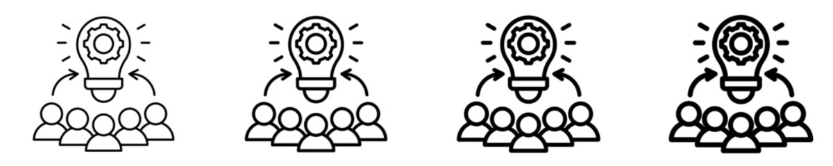 Innovation Culture  Icon Set Different Style Collection