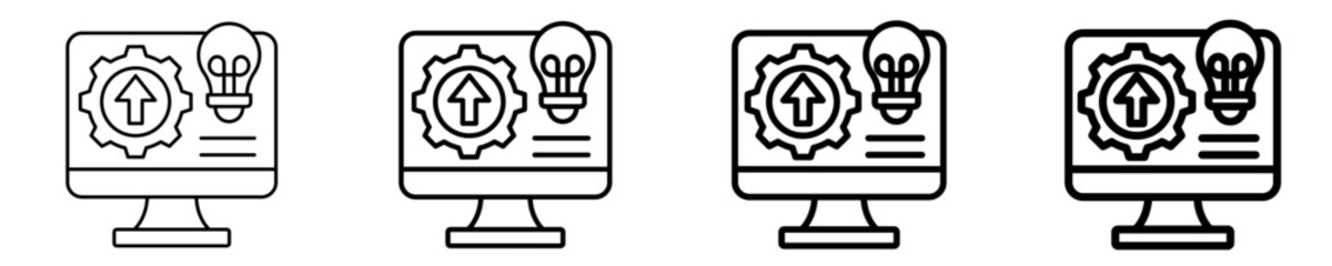 Technology Upgrade  Icon Set Different Style Collection