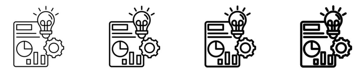 Innovation Report  Icon Set Different Style Collection