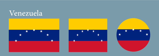 set of Venezuela flag icon vector illustration 