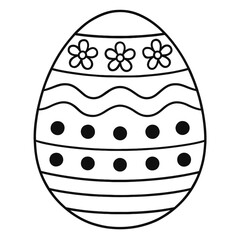 vector illustration of easter egg Coloring pages for easter cozy and bold vector illustration simple and easy