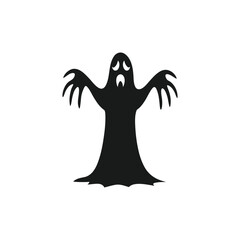 Spoky silhouette, black hallowen spoky silhouette