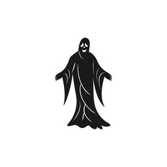 Spoky silhouette, black hallowen spoky silhouette