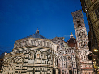 View of the famous Cathedral of Santa Maria del Fiore (Saint Mary of the Flower) in Florence, Italy