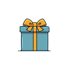 Attractive, Simple illustration with EPS format design of wrapped present with bow isolated on white and transparent background, Clipart set, Minimalist illustration