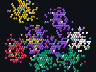 Abstract colorful pixel art background vibrant geometric mosaic pattern decorative design element for modern graphic projects