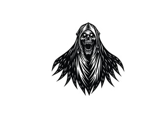 Spoky silhouette, black hallowen spoky silhouette