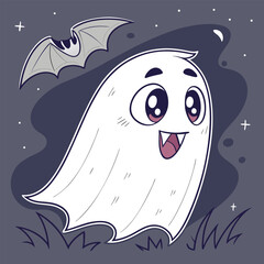 halloween ghost cartoon