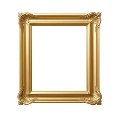 Elegant gold frame with ornate design on black background