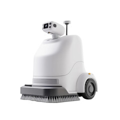Autonomous floor cleaning robot with brushes and camera system
