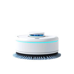 Autonomous floor cleaning robot with rotating brush and led indicator