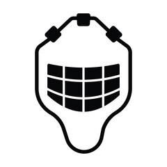 Catcher Mask Vector icon which can easily modify or edit
