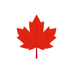 Attractive Simple illustration with EPS format design of maple leaf isolated on white and transparent background, Clipart set, Minimalist illustration