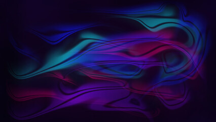 Abstract swirling fluid art with vibrant neon blue and magenta colors against a dark background creating a cosmic nebula effect