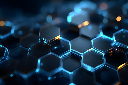 blue geometric shape abstract technology background