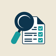 magnifying glass and document