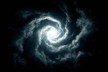 Abstract Spiral Galaxy Cosmic Dust 3D Render