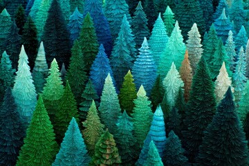 Modern Gradient Christmas Tree Shapes