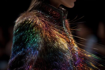 Laser Light Fur Texture Abstract