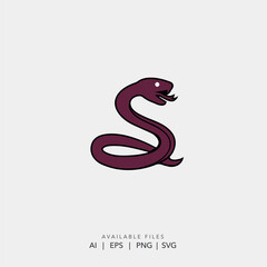 Aggressive Purple Cobra Snake Mascot Logo Vector Illustration for Esport and Gaming Team Identity