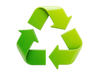Green recycle symbol PNG isolated on transparent background, eco-friendly concept for environmental conservation and sustainable development