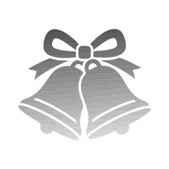 Elegant Christmas bells with bow for Silhouette  Vector  bells Dot Pattern Illustration