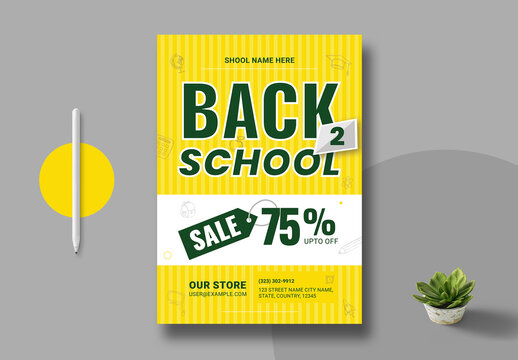 Back To School Sales Flyer Design