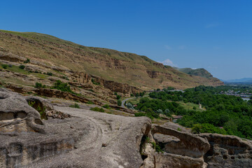 View from Uplistsikhe caves over Mtkvari river valley