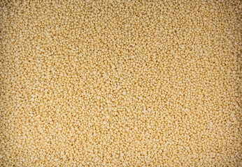 Puffed millet textured background