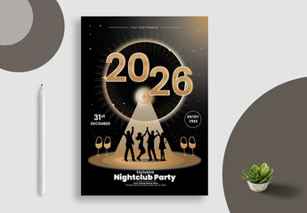 Exclusive New Year Night Party Poster Template