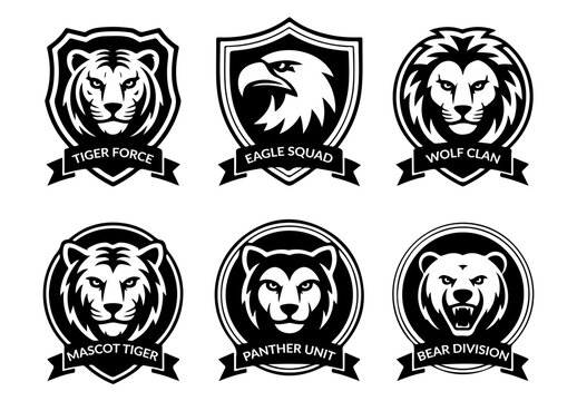Elite Animal Mascot Badge Set