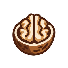 flat_2D_icon_of_a_walnut_half_isolated_on_a_white