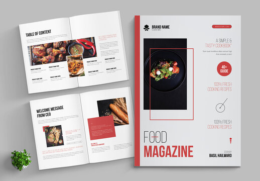 Modern Food Magazine Layout