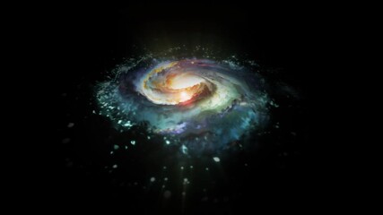 A bright, spiraling galaxy rotates in space, playing with plasma, energy, and light. You can use this animation in some of your astrological and cosmic projects, or use it as backgrounds.
