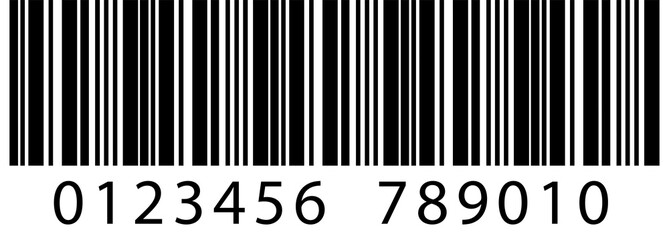 Barcode with Numbers transparent background